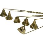 Apagador de vela de metal dourado com haste