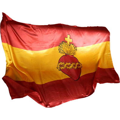 Bandeira da Espanha com o Sagrado Coração