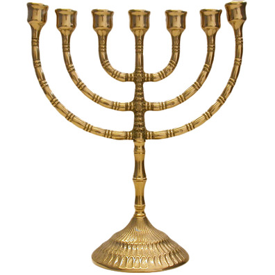 Candelabro de bronze para sete velas