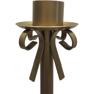 Candelabro de pé | Ferro forjado dourado