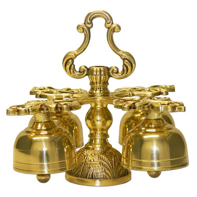 Carrilhão de bronze com quatro campanilhas