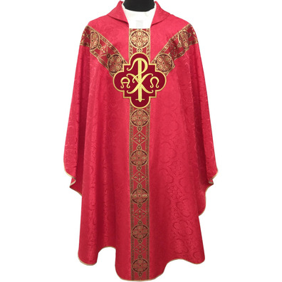 Casullas para sacerdotes | Damasco e veludo vermelho