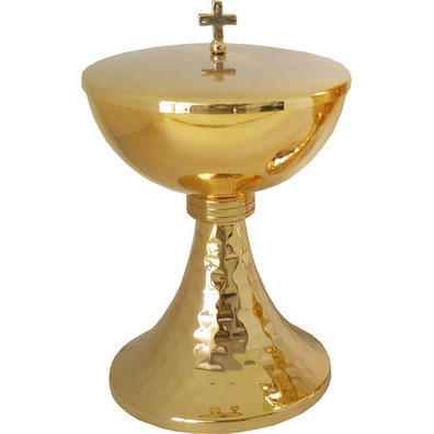 Copão sagrado de metal dourado