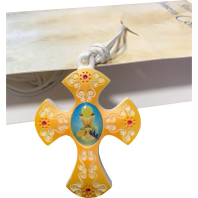 Cruz de Comunhão personalizável | Colgante com cordão