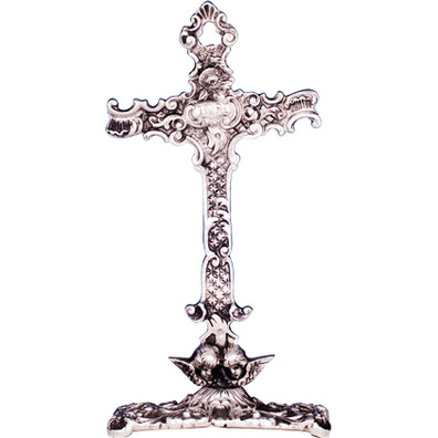 Cruz de prata para mesa de estilo barroco