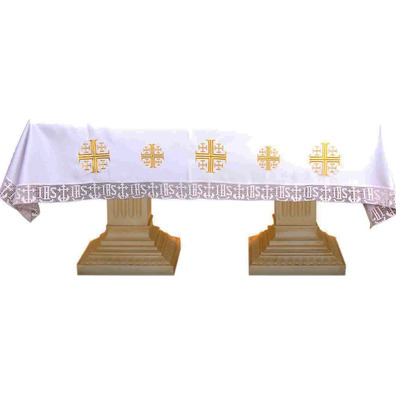 Mantel de altar com Cruces de Jerusalém