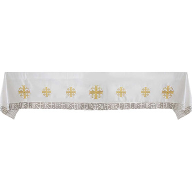 Mantel de altar com Cruces de Jerusalém