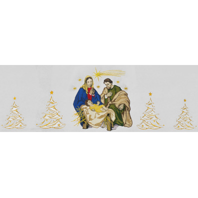 Toalha de mesa de natal com motivos religiosos