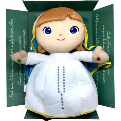 Peluche da Virgem Maria com orações