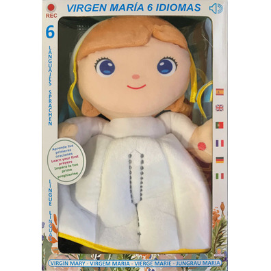 Peluche da Virgem Maria com orações