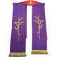 Estolas reversíveis para sacerdotes católicos vermelho / roxo